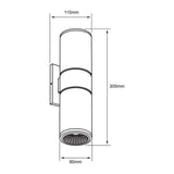 LUMINARIO EXT MURO LED 24W 30K NEGRO