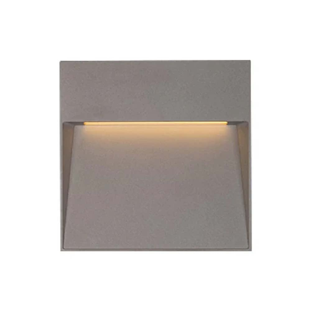 LUZ DE CORTESIA LED SOBREP. MURO 24W/127V. 3000K ALUM. GRIS KAVE III ***HAE***