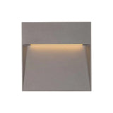 LUZ DE CORTESIA LED SOBREP. MURO 24W/127V. 3000K ALUM. GRIS KAVE III ***HAE***