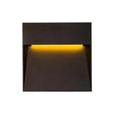 LUZ DE CORTESIA LED SOBREP. MURO 24W/127V. 3000K ALUM. NEGRO KAVE III ***TECNOLITE HAE***