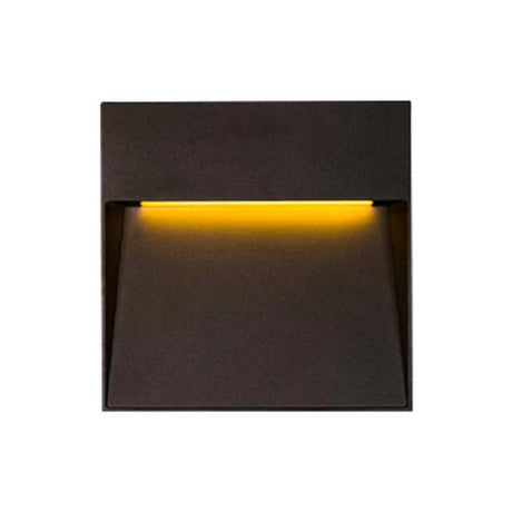 LUZ DE CORTESIA LED SOBREP. MURO 24W/127V. 3000K ALUM. NEGRO KAVE III ***TECNOLITE HAE***