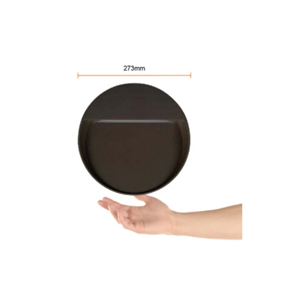 LUZ DE CORTESIA LED SOBREP. MURO 24W/127V. 3000K ALUM. NEGRO HUNOR III ***TECNOLITE HAE***
