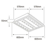 LÁMPARA EMPOTRABLE LED TECNOLITE OREMBURGO IV 24W LUZ DE DÍA TRES BASES G5