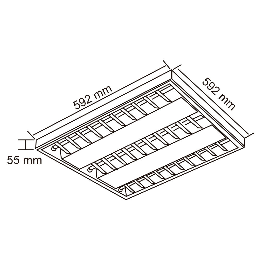 LÁMPARA EMPOTRABLE LED TECNOLITE MONTOYA II 24W LUZ DE DÍA TRES BASES G5