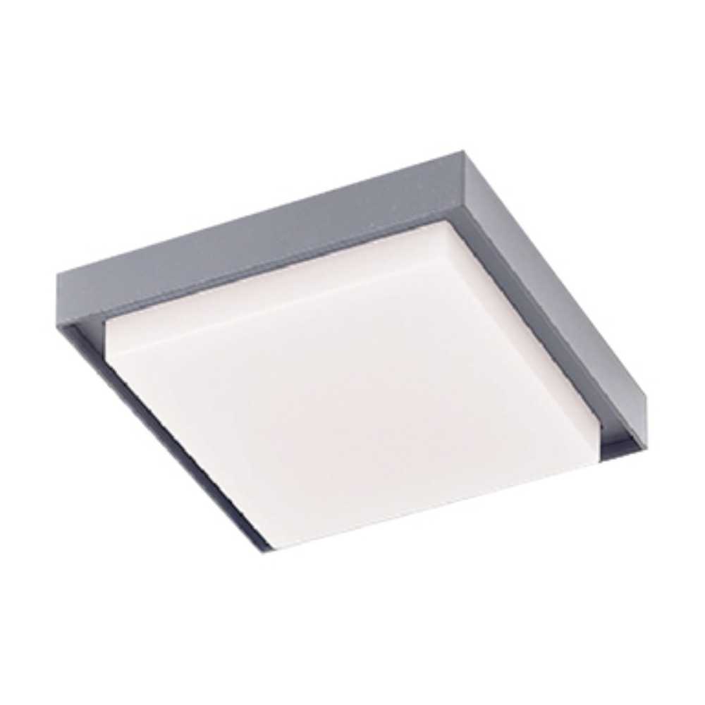 PLAFON CUADRO LED SOBREP. TECHO 24W/127V. 3000K ALUM. GRIS OKAB II