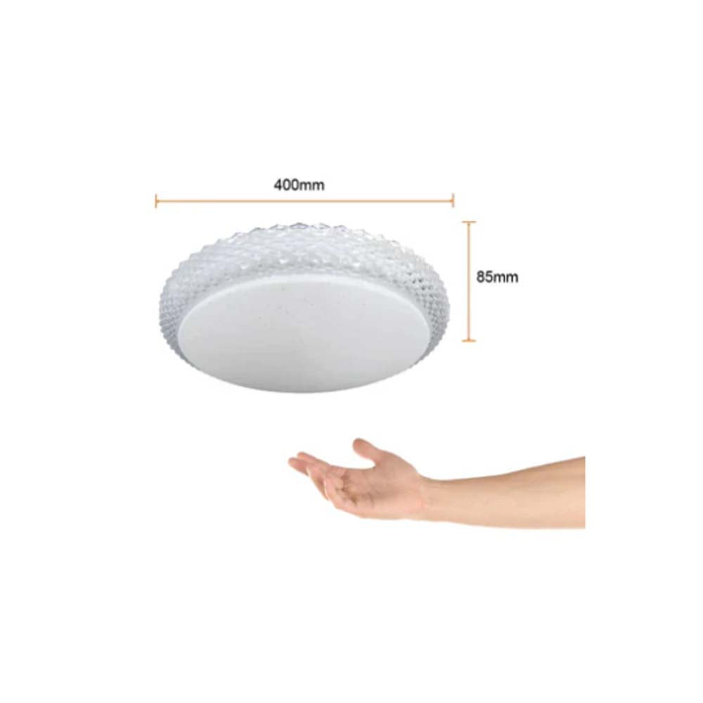 LUMINARIO SOBREPONER TECHO INT. LED 24W/100-240V. B.C. 3000K PLAST. BCO. SADACHBIA ***TECNOLITE HAE***