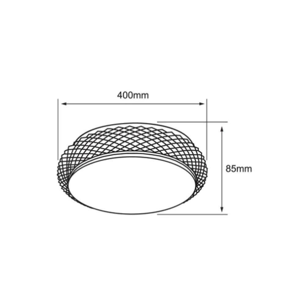 LUMINARIO SOBREPONER TECHO INT. LED 24W/100-240V. B.C. 3000K PLAST. BCO. SADACHBIA ***TECNOLITE HAE***