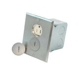 PLACA P/PISO C/CONTACTO DUPLEX 2P-3H 20A/125V. SATIN 25249-TFN LEVITON