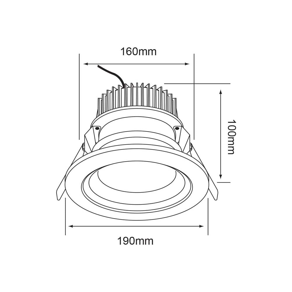 LÁMPARA EMPOTRABLE LED TECNOLITE ALIOTH II 25W LUZ DE DÍA LED INTEGRADO ***TECNOLITE HAE***
