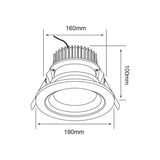 LÁMPARA EMPOTRABLE LED TECNOLITE ALIOTH II 25W LUZ DE DÍA LED INTEGRADO ***TECNOLITE HAE***