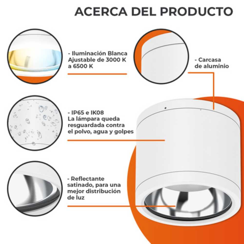 INT LED SP25W100-240V2400LM3000-6500K ELARA II TECNOLITE