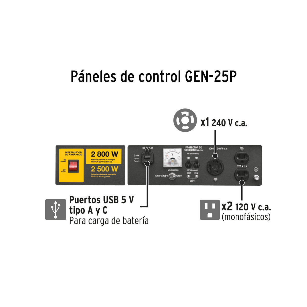 GENERADOR ELECTRICO A GASOLINA  2500 W PRETUL  GEN-25P