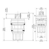 CLAVIJA MEDIA VUELTA 3F-4H 20A/250V. NEMA L15-20P 26W75-000 WETGUARD