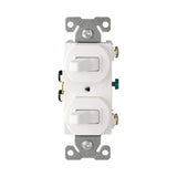 INTERRUPTOR DOBLE DECORATOR SENSILLO BCO 2P 3H 15A 120/277V 271W-BOX