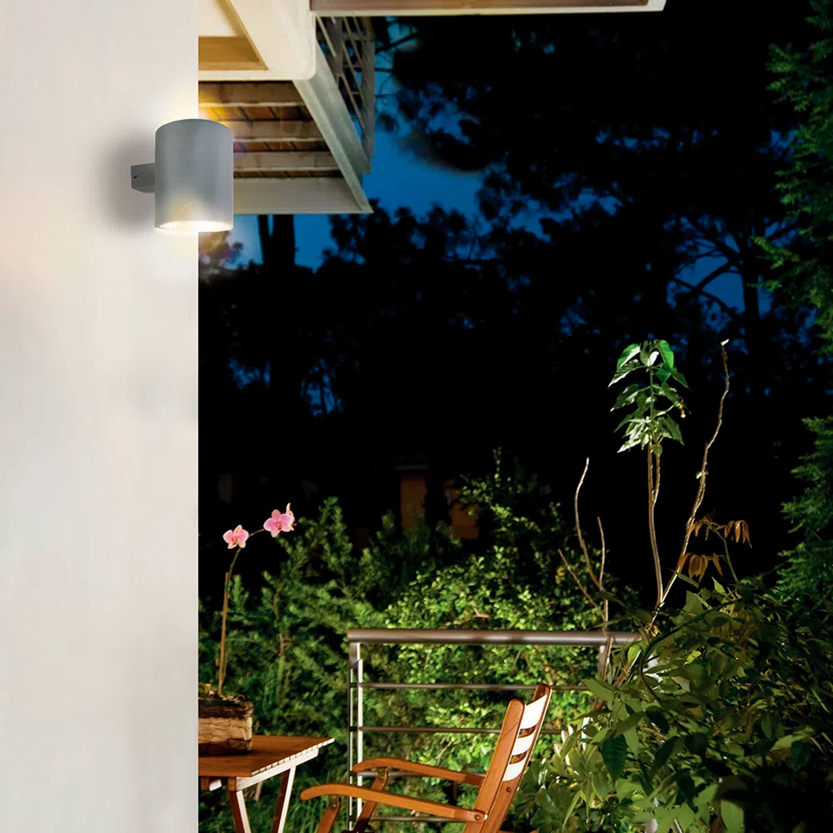 LÁMPARA DE EXTERIOR LED KAUS I TECNOLITE PARED ARBOTANTE 28W LUZ SUAVE CÁLIDA IP44 DOS FUENTES DE LUZ LED INTEGRADO