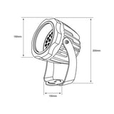 REFLECTOR LED EXTERIOR 28 W LUZ DE LUNA COLOR AZUL IP66 IK08 NO ATENUABLE LED INTEGRADO
