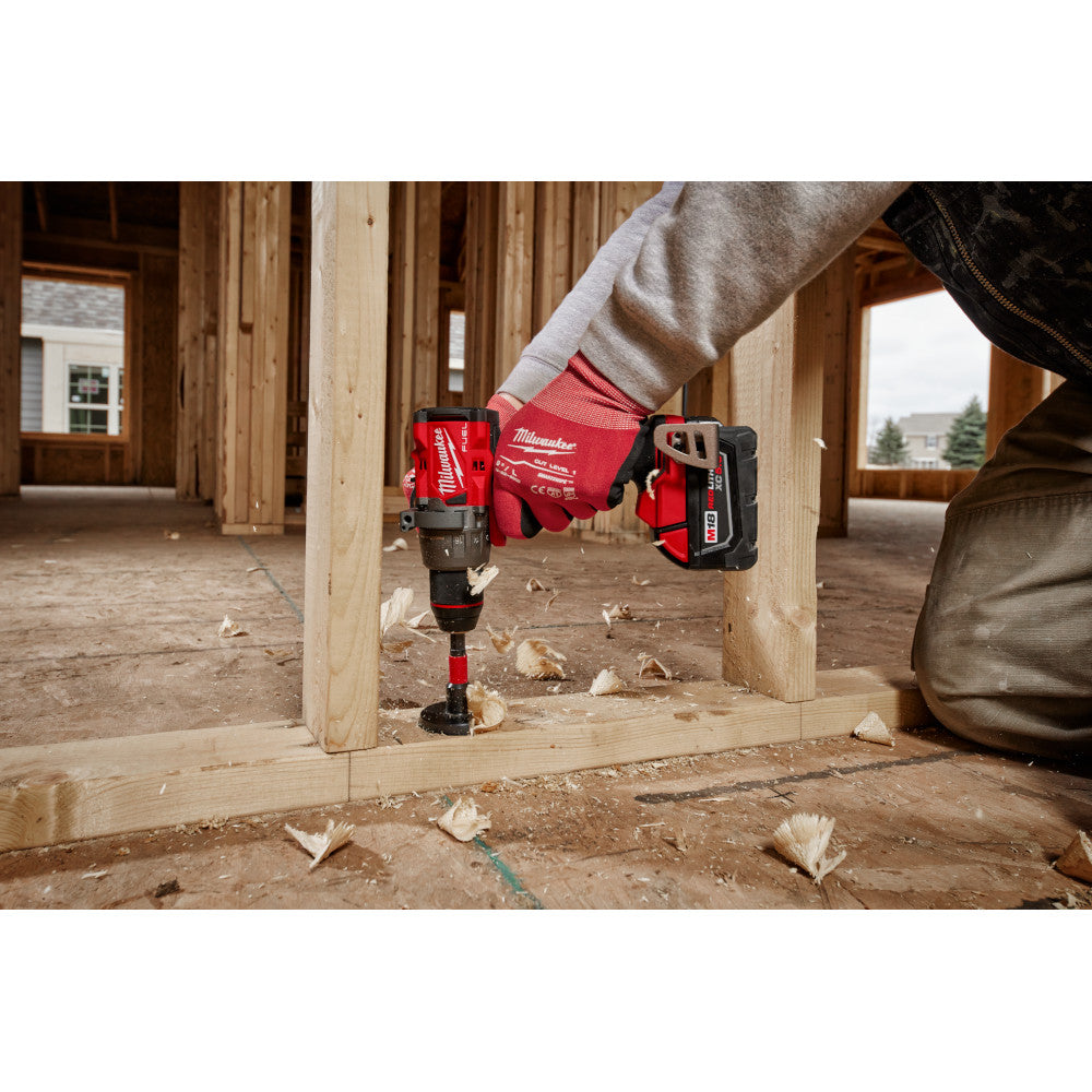 KIT TALADRO PERCUTOR / DESTORNILLADOR 1/2" FUEL M18: 2 BATERIAS 18V. 5AMP M18 CARGADOR DE BATERIA MULTIPLE M12 Y M18 MANGO LATERAL ESTUCHE DE TRANSPORTE MILWAUKEE