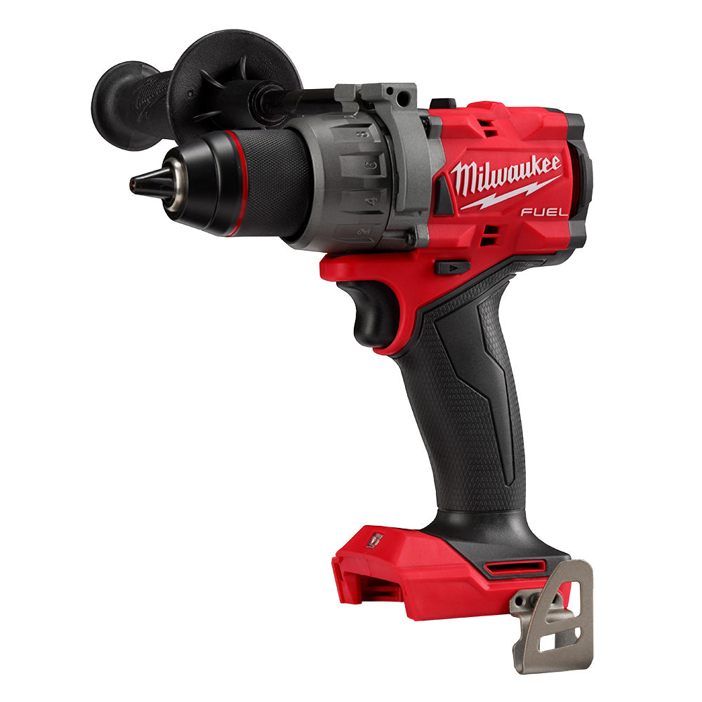 KIT TALADRO PERCUTOR / DESTORNILLADOR 1/2" FUEL M18: 2 BATERIAS 18V. 5AMP M18 CARGADOR DE BATERIA MULTIPLE M12 Y M18 MANGO LATERAL ESTUCHE DE TRANSPORTE MILWAUKEE