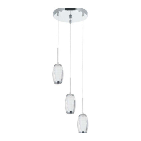 LUMINARIO COLGANTE MAYA 3X5W ACABADO CROMODO MCA  TECNO HOME *** HA. LUMI ***