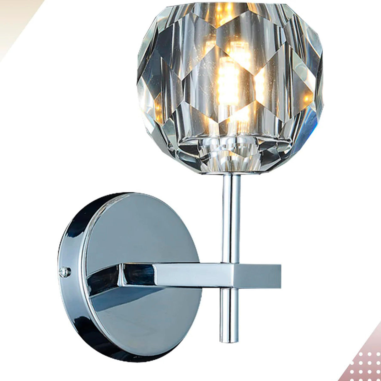 ARBOTANTE CRISTAL LED G9 5W 120V CROMO *** HAE ***