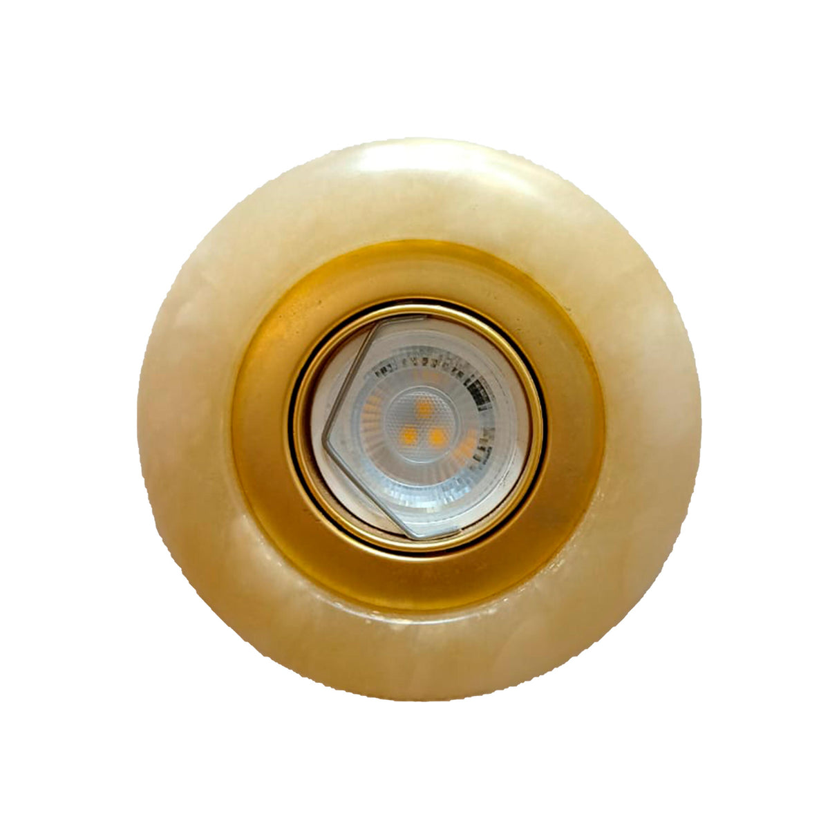 SPOT COLOR ORO BRILLO DIRIGIBLE CON ARO DE ALABASTRO *** EXHIBIDO ***