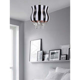 LUMINARIO COLGANTE ESTILO CONTEMPORANEO NEGRO-BLANCO 2XE14 INVLUYE FOCO MCA CLASS *** HASTA AGOTAR 2022 ***