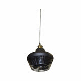 LUMINARIO COLGANTE TIPO CONTEMPORANEO (25X110CMS) INCLUYE FOCO 1XE26 ACABADO DE METAL NEGRO CON CRISTAL  CLASS *** HA. LUMI ***