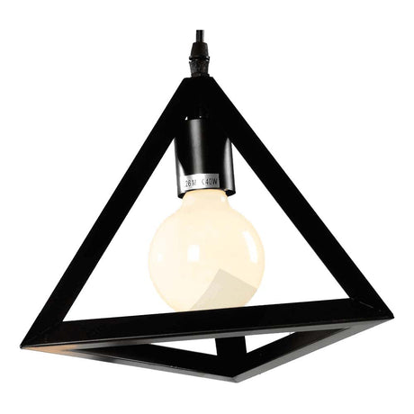 COLGANTE VG05-002 ESTILO VINTAGE 33 CMS ALTURA 100 CMS METAL COLOR NEGRO 3 X E 26