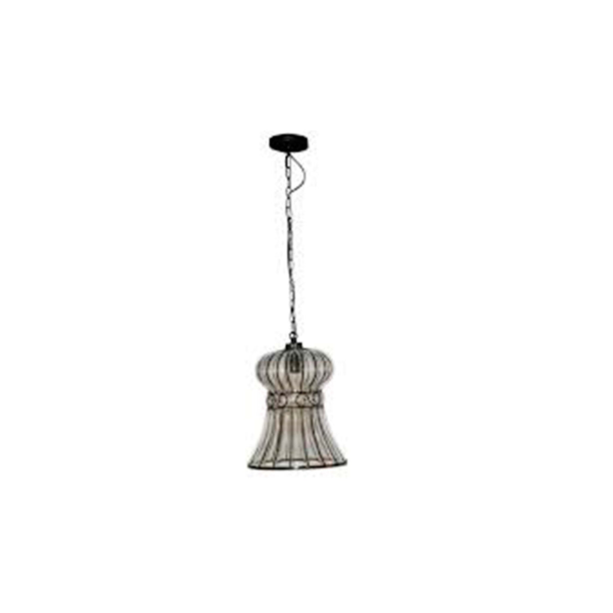 LAMP COLGANTE NEGRO CON TRANSPARENTE E 26X1 CLASS *** HA. LUMI ***
