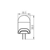 FOCO LED TECNOLITE TIPO AMPOLLETA 12V / 2W LUZ SUAVE CÁLIDA BASE G4