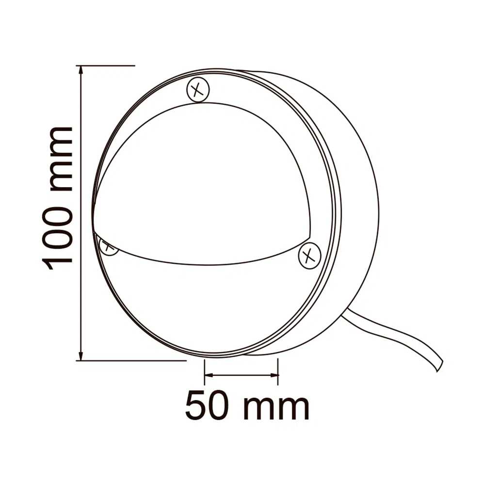 LÁMPARA DE CORTESÍA LED CASPE I TECNOLITE PARA SOBREPONER 2W IP44 3000K ***REQUIERE DRIVER 12V***