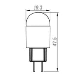 FOCO LED TECNOLITE TIPO AMPOLLETA 127V / 2W LUZ SUAVE CÁLIDA BASE GY6.35