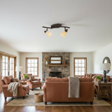 PLAFON DOBLE NEGRO CON PANTALLA CRISTAL G9X2 CLASS *** HA. LUMI ***