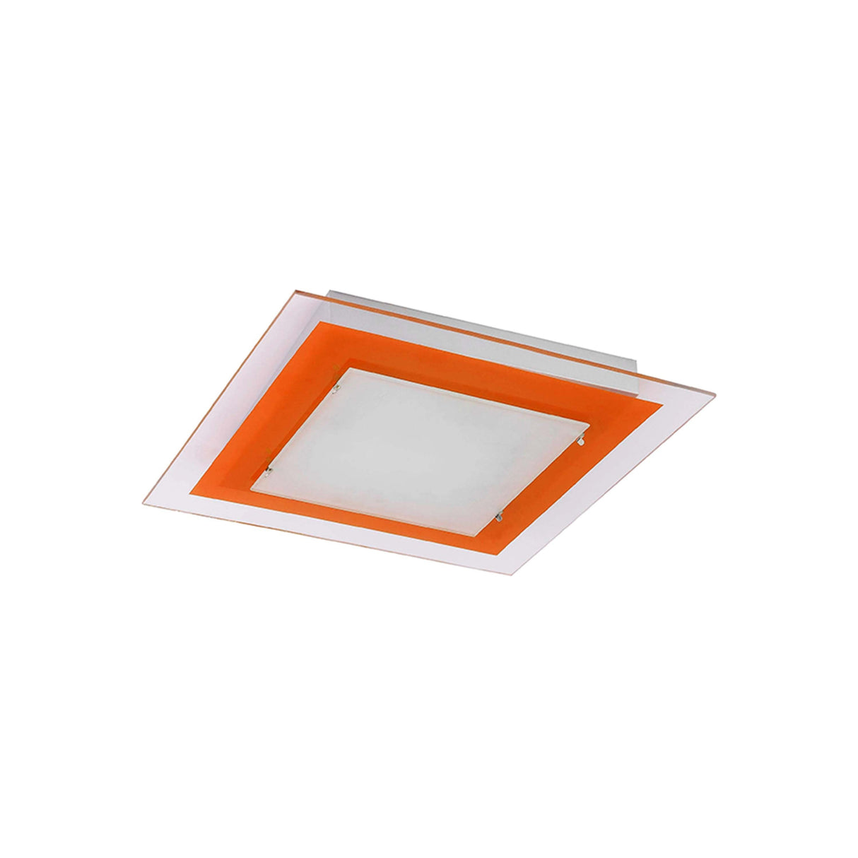 PLAFON CUADRADO BLANCON CON NARANJA E26X2 CLASS *** HA. LUMI ***