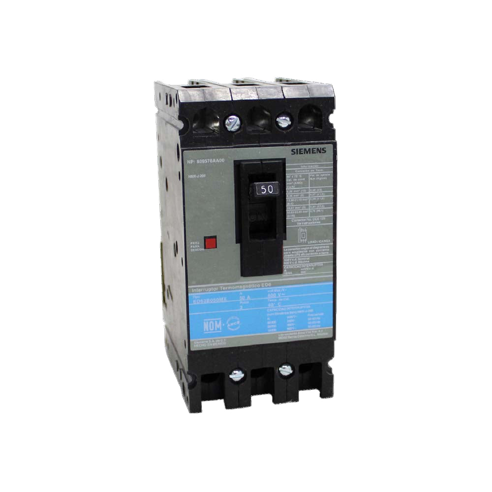 I.T.M. 3X50A/600V ED63B050MX A7B10000002724 SIEMENS
