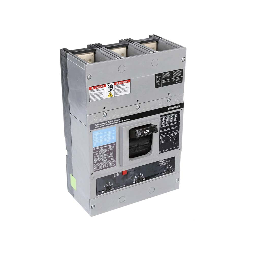 INTERRUPTOR TERMOMAGNETICO  3X400A/600V JXD JXD63B400 A7B10000011764 SIEMENS ***SIN ZAPATAS Y SIN TORNILLOS***