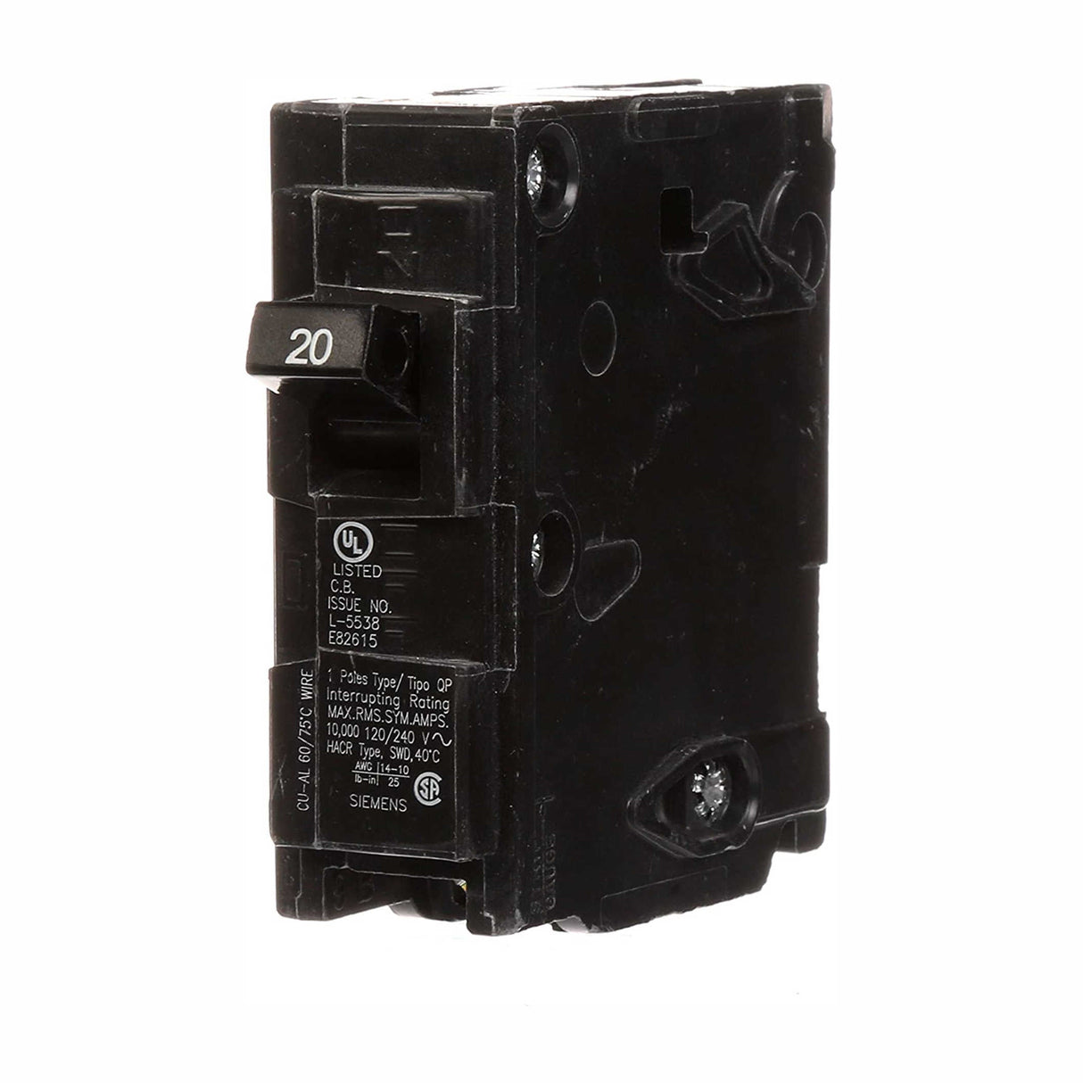 INTERRUPTOR TERMOMAGNETICO QP 1X20A SIEMENS