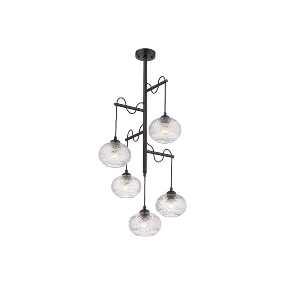 COLGANTE DE CRISTAL TECNOLITE DIADEM IV 1.5M DE ALTURA 300W CINCO BASES E27 NO INCLUYE FOCOS