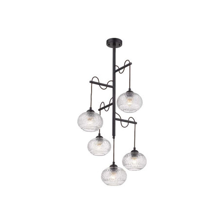 COLGANTE DE CRISTAL TECNOLITE DIADEM IV 1.5M DE ALTURA 300W CINCO BASES E27 NO INCLUYE FOCOS