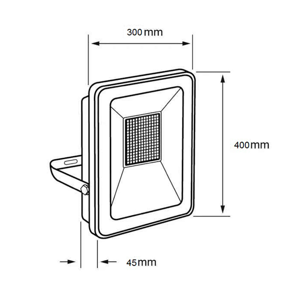 REFLECTOR EXT. LED 300W/100-277V. 6500K ALUM. NEGRO ZIBAL VIII
