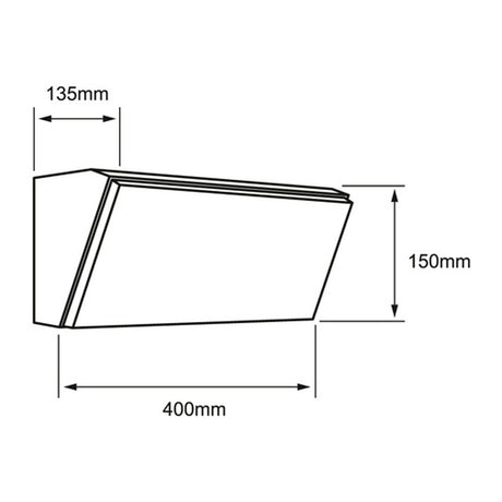 LUMINARIO EXT. LED SOBREP. MURO 30W/100-240V. 3000K GRIS LUZ SUAVE CALIDA MALMOK I