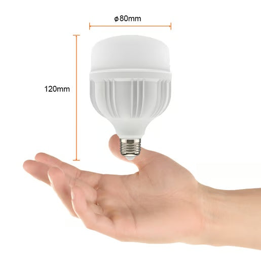 FOCO DE ALTA POTENCIA LHB LED T80 30 W LUZ DE DIA BASE E27 NO ATENUABLE