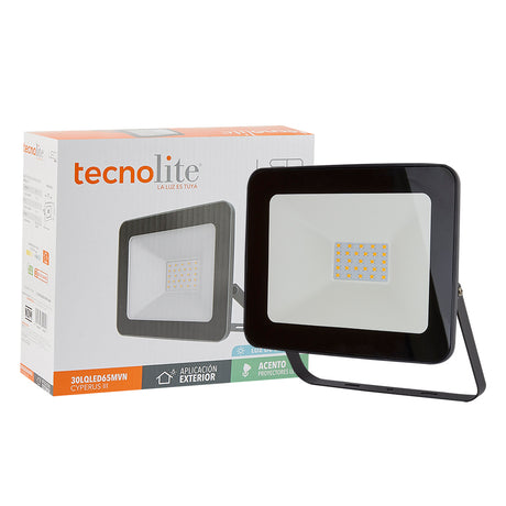 REFLECTOR LED 30W 100-240V 6500K COLOR NEGRO ***TECNOLITE HAE***