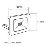 REFLECTOR LED 30W 100-240V 6500K COLOR NEGRO ***TECNOLITE HAE***