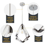 LAMPARA COLGANTE CROMO ESTILO MODERNO 40W E27 1 LUZ  *** HA. LUMI ***