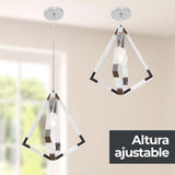 LAMPARA COLGANTE CROMO ESTILO MODERNO 40W E27 1 LUZ  *** HA. LUMI ***