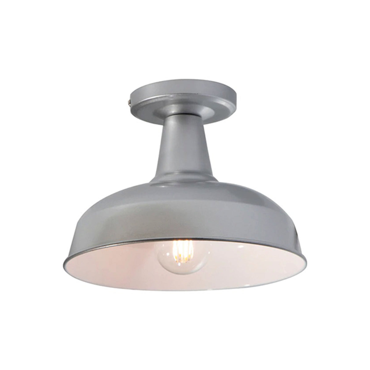 LAMPARA DE TECHO PLATA 1 LUZ E27 60W  *** HAE ***