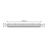 LÁMPARA DE INTERIOR LED TECNOLITE OPORTO II PARA SOBREPONER A PRUEBA DE VAPOR 32W LUZ BLANCA NEUTRA BASE G5