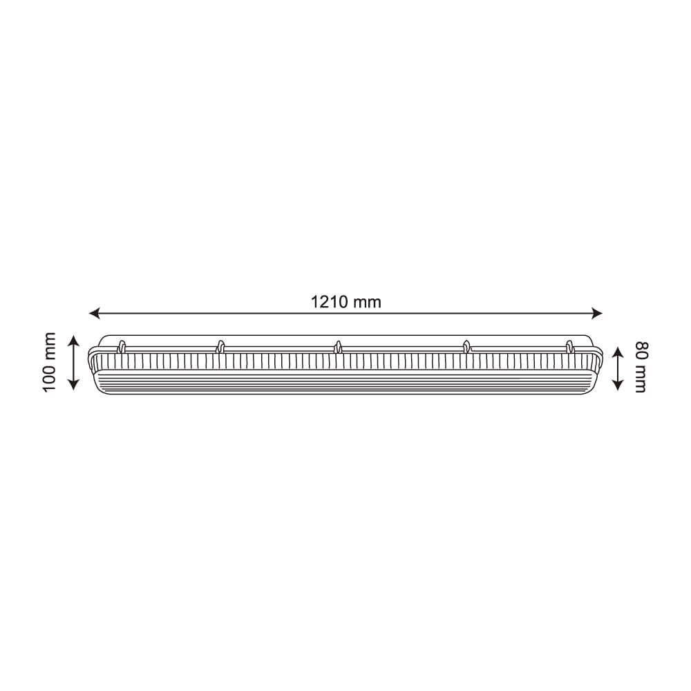 LÁMPARA DE INTERIOR LED TECNOLITE OPORTO II PARA SOBREPONER A PRUEBA DE VAPOR 32W LUZ DE DÍA BASE G5