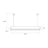 LÁMPARA DE INTERIOR LED TECNOLITE NEIVA III PARA SUSPENDER 32W LUZ BLANCA NEUTRA BASE G5 ***HAE 2024***